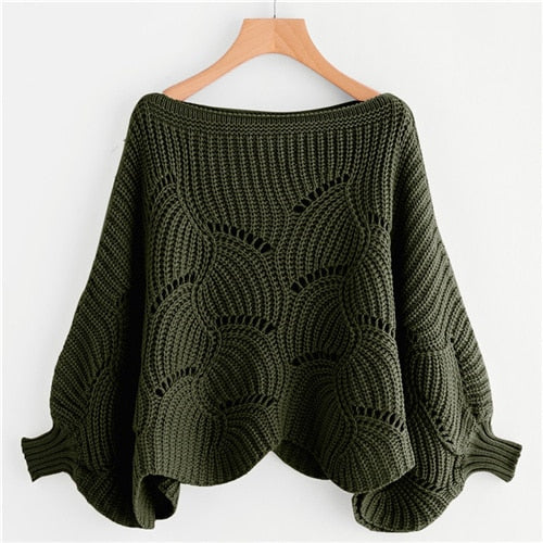 Shonlo | Trim Batwing Sleeve Sweater 