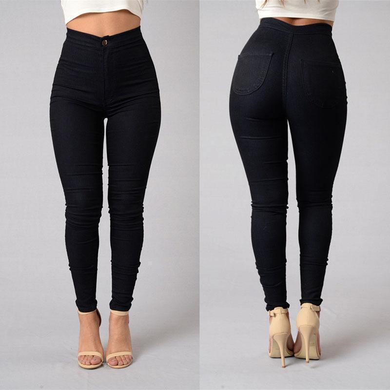 Shonlo | Denim Skinny Jeggings Pants High Waist Stretch Jeans 