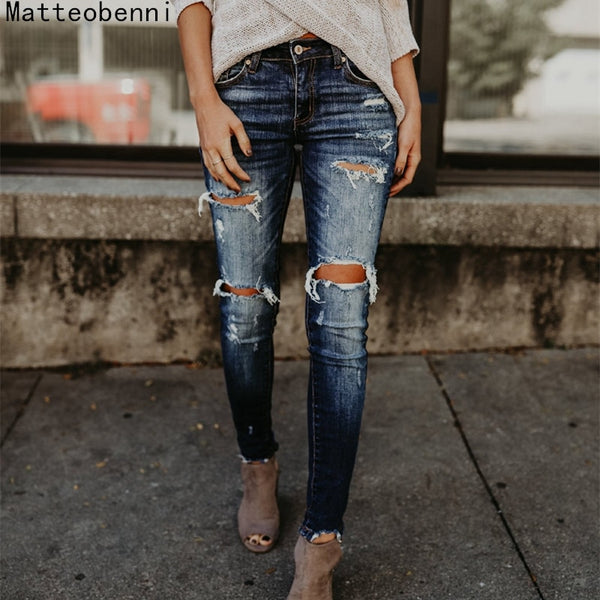 Shonlo | High Waist Casual ladies jeans Slim mom jeans 