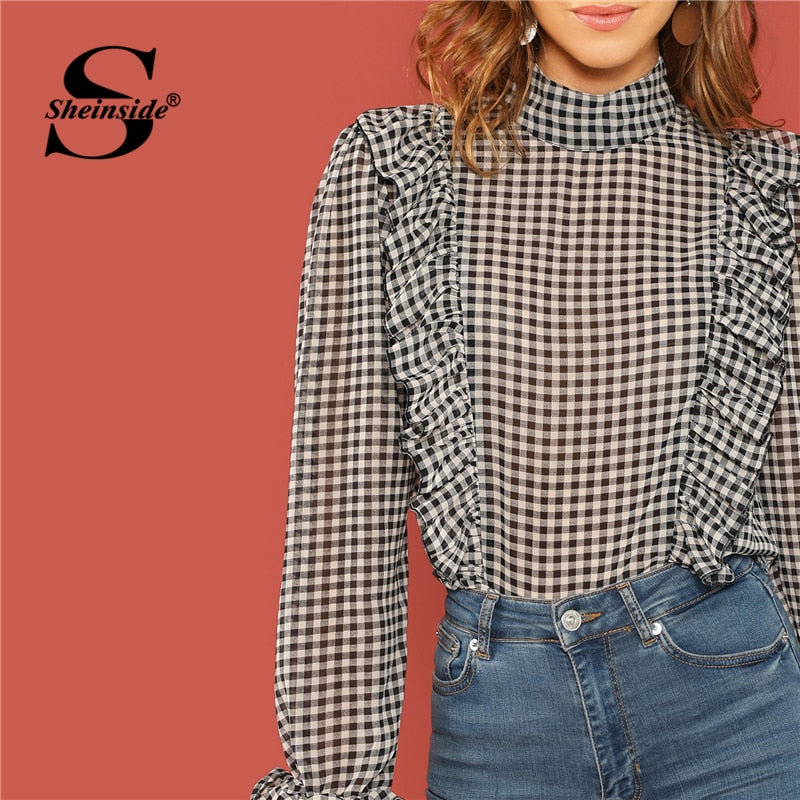 Shonlo | Sheinside  Office Ladies Blouses 