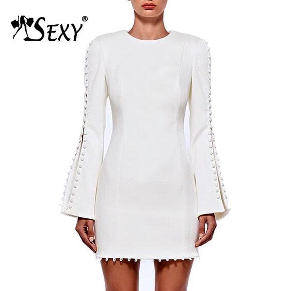 Shonlo | New Fashion Full Flare Sleeve Dress 