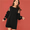 Shonlo | Sheinside Black Plus Size Tunic Midi Dress 
