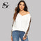 Shonlo | White Casual V Neck Leopard blouse 