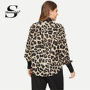 Shonlo | Leopard Print Tie Neck Blouse 