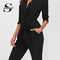 Shonlo | Black Office Ladies Workwear Jumpsuit 