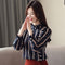 Shonlo | striped ofiice wear blouse long sleeve 