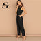 Shonlo | Scallop Edge Solid Jumpsuit 