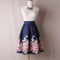 Shonlo | Midi Skirts Floral High Waist 