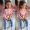 Shonlo | Toddler Kids Baby Girls Ruffle Pink Tops Denim Pants 