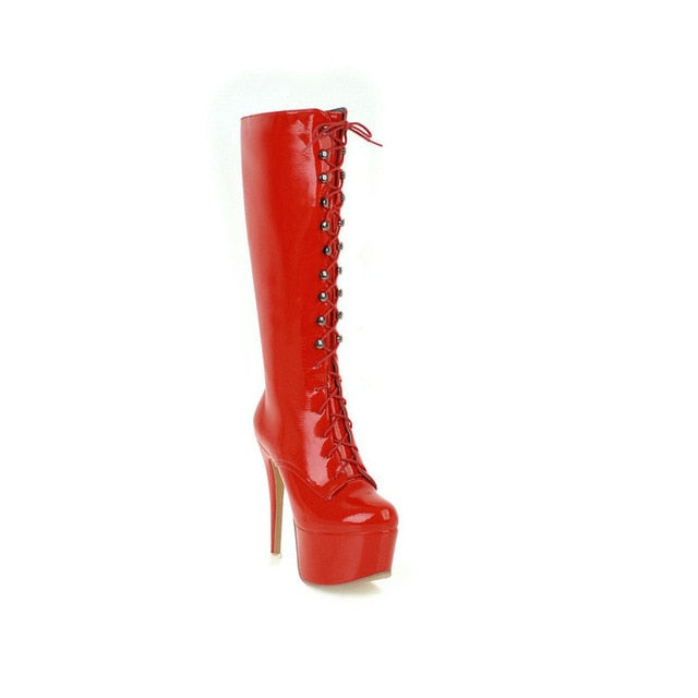 Shonlo | super high heels knee high boots 