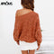 Shonlo | Off Shoulder Twist Knitted Sweater 