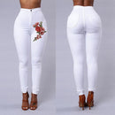 Shonlo | Jeans Women Black White High Waist Skinny Stretch 