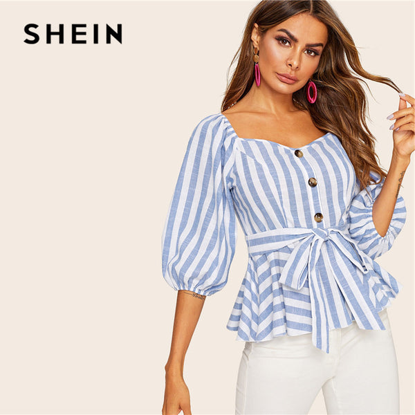 Shonlo | SHEIN  Sweetheart Neck Slim 