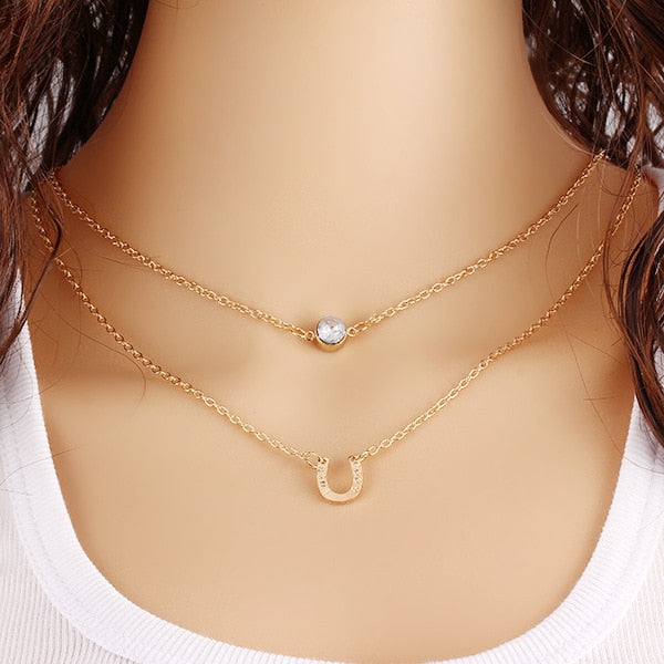 Shonlo | Hand Crystal Chain Necklaces & Pendants for Women Accessory 