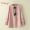 Shonlo | plus size Embroidery Tassel women blouse 