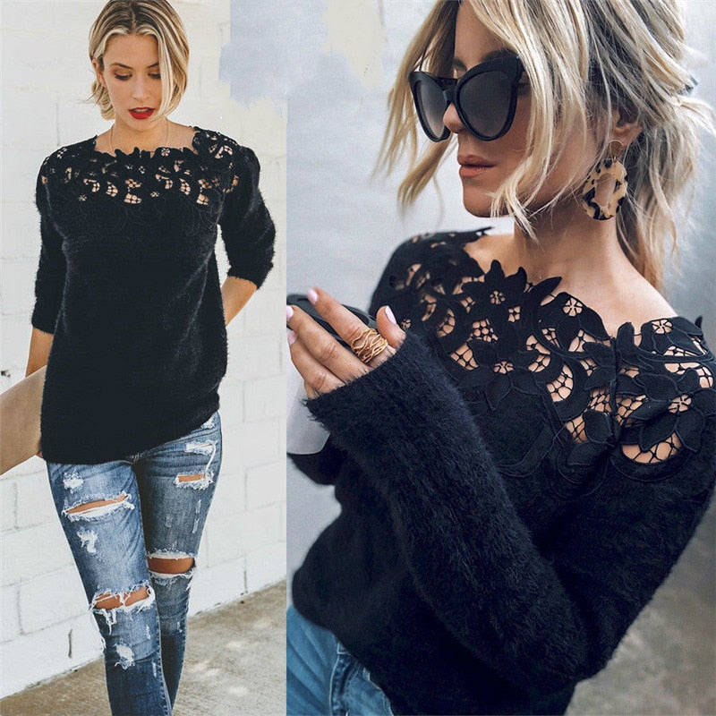 Shonlo | Loose Knitted Pullover Jumper Sweater 