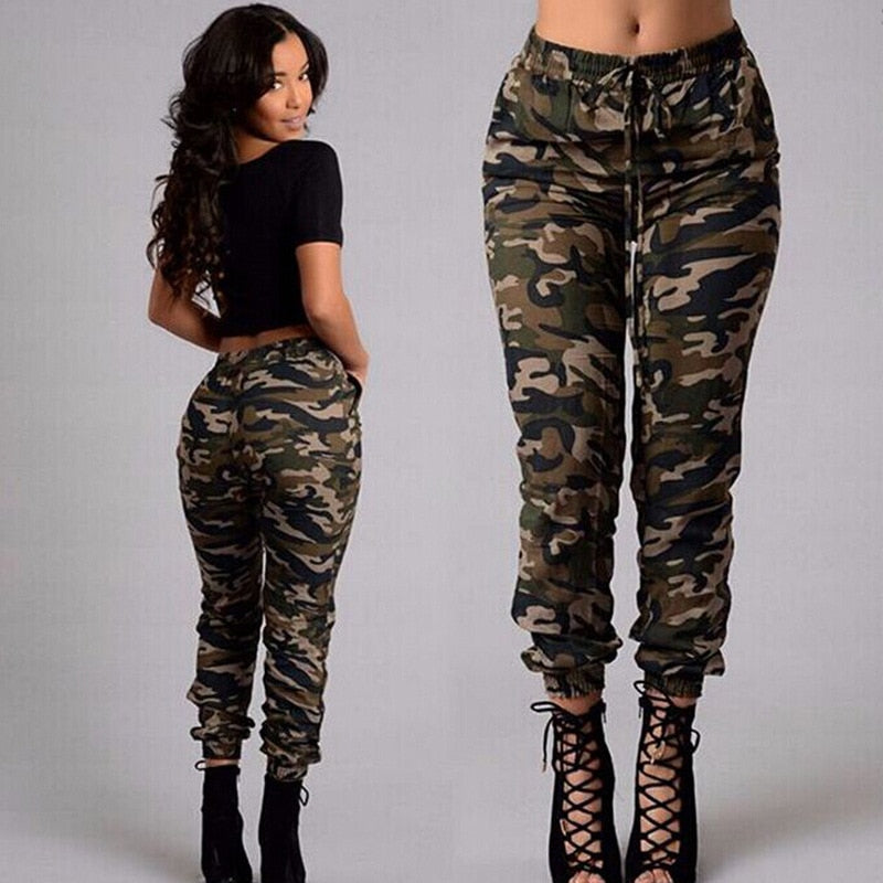 Shonlo | women trousers Camouflage printed leggings women jeans 