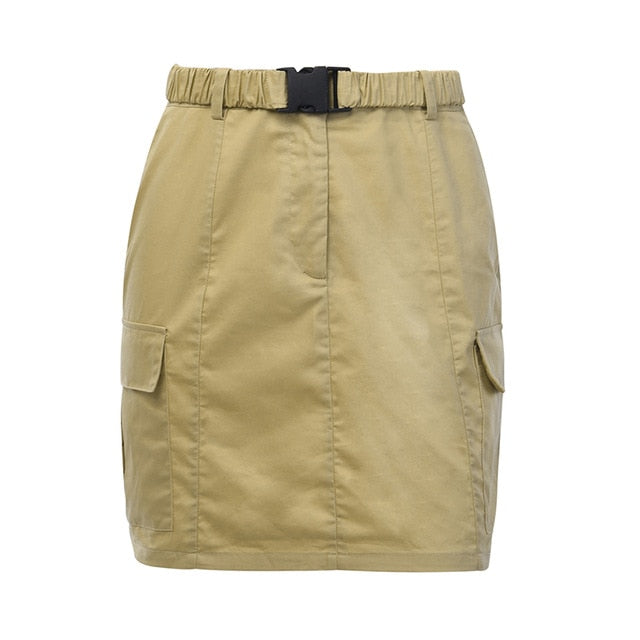 Shonlo | High Waist Short Skirts Khaki Package 