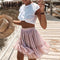 Shonlo | short skirt Floral print chiffon beach 
