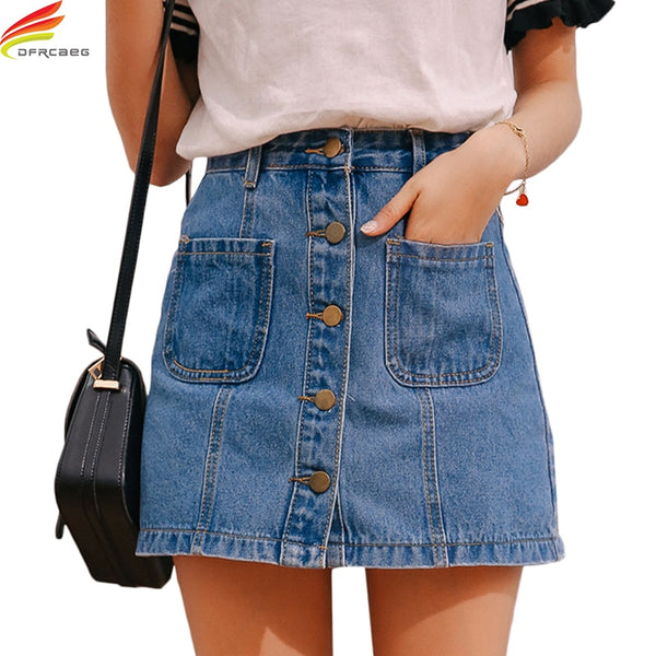 Shonlo | Mini Skirts Women Summer  Style Saia Jeans 