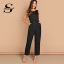 Shonlo | Scallop Edge Solid Jumpsuit 